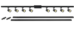lot 417 image: VANoopee 10W 8-Light LED Track Lighting Kit with 6.6FT H