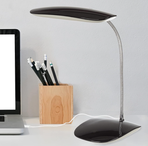 lot 423 image: Lavish Home LED Desk Lamp  Contemporary Touch Activated Reading Lamp with Adjustable Gooseneck,
