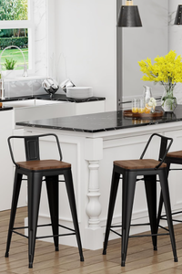 lot 429 image: Yongchuang 24 Metal Barstools Set of 2