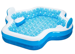 lot 21 image: Members Mark Inflatable Family Pool with 2 Seats, 10 long