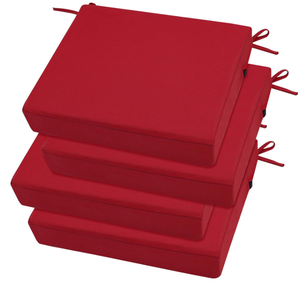 lot 109 image: LOT OF 4 idee-home Outdoor Chair Cushions, Waterproof Patio Furniture Cushions with Ties