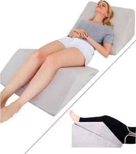 lot 139 image: 2PCS Foam Bed Wedge Pillow Set - Reading Pillow & Back Support Wedge Pillow for Sleeping