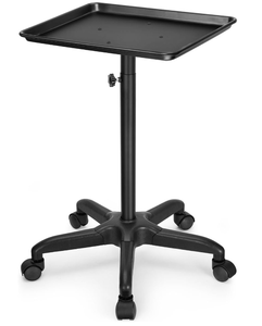lot 158 image: Salon Tray Cart Premium Aluminum Tattoo Tray Rolling Trolley Adjustable Height Storage Utility Cart