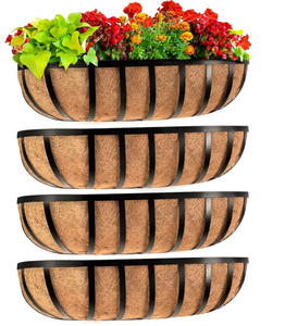 lot 159 image: LOT OF 4 Railing Planter Window Box Deck Balcony Rail Planter