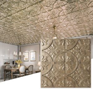 lot 162 image: LOT OF 12 Art3d Drop Ceiling Tiles, Glue-up Ceiling Panel, Fancy Classic Style