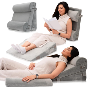 lot 168 image: 4PCS HEKTIK Bed Wedge - Versatile Memory Wedge Pillow for Snoring and Sleeping