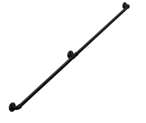 lot 178 image: Industrial Pipe Wall Handrail, Farmhouse Stairway Railing with Diameter Pipe