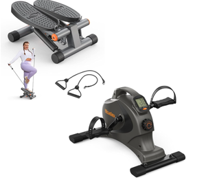 lot 181 image: Niceday Steppers & Niceday Under Desk Bike Pedal Exerciser with 16 Levels Resistances