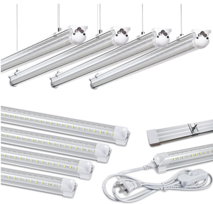 lot 242 image: LOT OF 8 LED Shop Light Garage Lights,50W 6000K 7500LM White Light,HangingSurface Mount