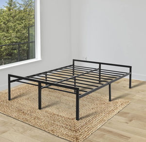 lot 311 image: Metal Bed Frame King - Black Metal Platform Bed 14 with Storage