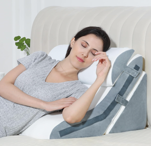 lot 313 image: 3PCS Bed Wedge Pillow for Sleeping, 20-in-1 Adjustable Memory Foam Wedge Pillow for Acid Reflux