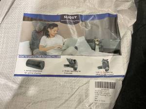 lot 207 image: Reading Pillow Extra Large Bed Rest Pillow with Detachable Neck Roll for Sitting in Bed