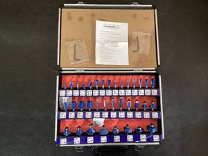 lot 392 image: 35PCS Router Bits Set - Carbide Woodworking Tool Kit for Home Improvement
