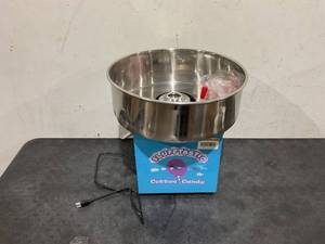 lot 52 image: Cotton Candy Machine  Flufftastic 1000W Floss Maker with Dome Shield and Stainless-Steel Pan