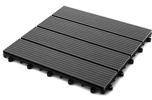 lot 443 image: LOT OF 6 SAM WPC Garden Tiles with Click System. 12X12