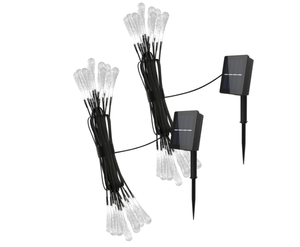 lot 449 image: Pure Garden String 30 Bulb Solar Power Outdoor LED Lights