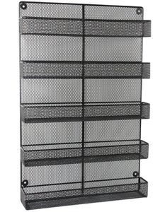 lot 456 image: LOT OF 2 ESYLIFE 5 Tier Wall Mount Spice Rack. 27x17