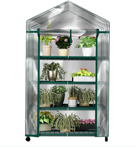 lot 457 image: Pure Garden 4 Tier Mini Greenhouse. 27X19X63