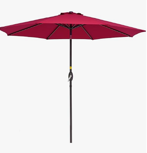 lot 477 image: Pure Garden Red 9-Foot Outdoor Patio Umbrella