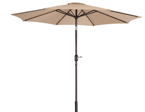 lot 486 image: Pure Garden Beige 9-Foot Outdoor Patio Umbrella