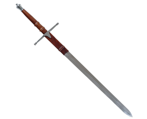 lot 495 image: William Wallace Sword from Braveheart Replica with Stainless-Steel Double-Edged Blade. 29