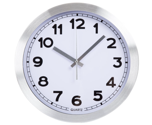 lot 499 image: Everyday Home 12 Inch Brushed Aluminum Wall Clock