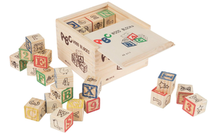 lot 501 image: LOT OF 2 Hey Play ABC and 123 Wooden Blocks