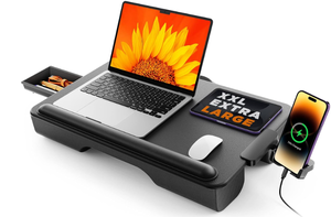lot 513 image: SAIJI Black Portable Laptop Lap Desk. 21.3D x 13W x 4H