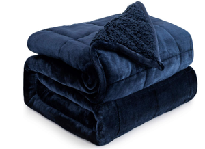 lot 519 image: Sherpa Fleece Weighted Blanket 15 lbs. 48X72
