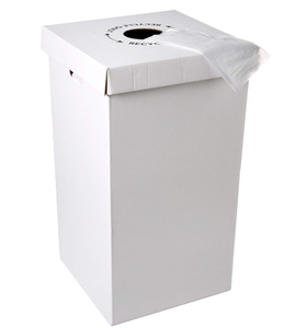 lot 558 image: LOT OF 10 Disposable Cardboard Trash and Recycling Boxes