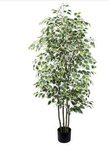 lot 582 image: YEPDIN 6 FT Artificial Ficus Tree