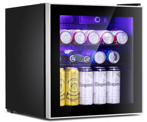 lot 2 image: Antarctic Star Mini Fridge Cooler 60 Can Beverage Refrigerator Glass Door