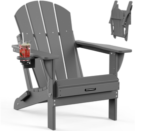lot 75 image: MUCHENGHY Folding Adirondack Chairs HDPE Weather Resistant