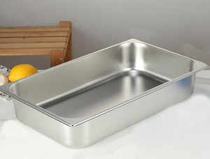 lot 76 image: LOT OF 6 Anti-Jam Hotel Pans, Made of Stainless Steel Hotel Dinner Plates