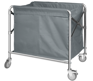 lot 89 image: MYOYAY 300L Extra Large Canvas Laundry Basket Collapsible Laundry Cart with Wheels