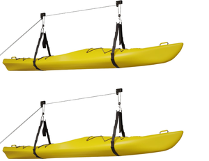lot 193 image: LOT OF 2 RAD Sportz Kayak Hoist Quality Garage Storage Canoe Lift