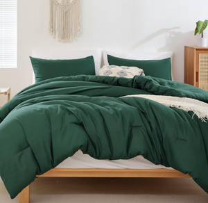 lot 200 image: 3PCS Queen Size ROSGONIA Comforter Set Emerald Green