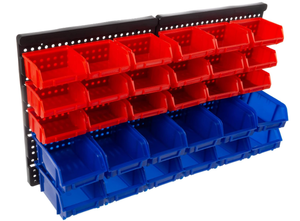 lot 271 image: 30PCS Wall-Mounted Garage Storage Bins for Garage Organization