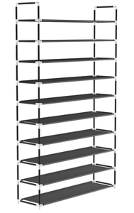 lot 381 image: Lavish Home Shoe Storage Rack  10-Tier Shoe Organizer for Closet, Bathroom