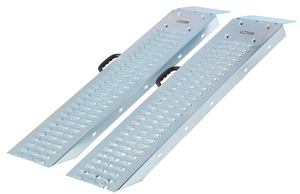 lot 384 image: Loading Ramps - Steel Ramp Set for ATVs, Motorcycles, Mowers, Carts & More