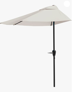lot 386 image: Pure Garden Semicircle Patio Umbrella