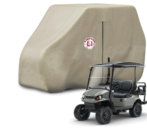 lot 611 image: Waterproof Golf Cart Cover, Heavy Duty Marine Grade Fabric, Universal Fits for Most Brand 42 Passengers Yamaha, Honda, Club Car, EZGO Golf Cart