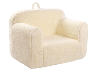 lot 631 image: Kids Snuggly-Soft Sherpa Chair, Cuddly Toddler Foam Chair for Boys and Girls, Cream