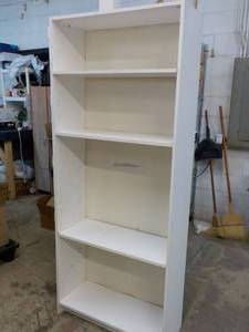 4 Shelf White Bookcase 30 x 72 with adjustable shelves