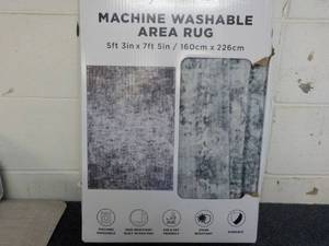 Wyatt and Ash 5 ft 3 x 7 ft 5 Washable Rug -matching runner #12
