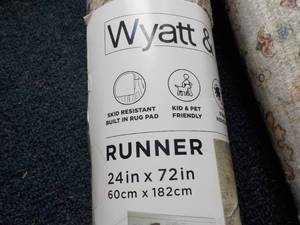 Wyatt and Ash 24 x 72 Washable Runner -matching rug #15