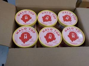 12 Halo Top individual Strawberry Light Cake Mixes- just add water and microwave