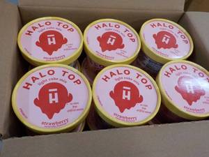 12 Halo Top individual Strawberry Light Cake Mixes- just add water and microwave