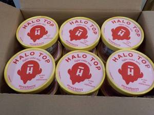 12 Halo Top individual Strawberry Light Cake Mixes- just add water and microwave