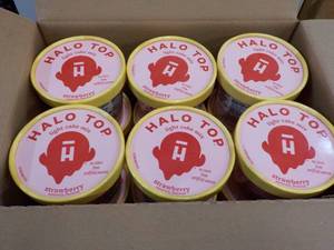 12 Halo Top individual Strawberry Light Cake Mixes- just add water and microwave